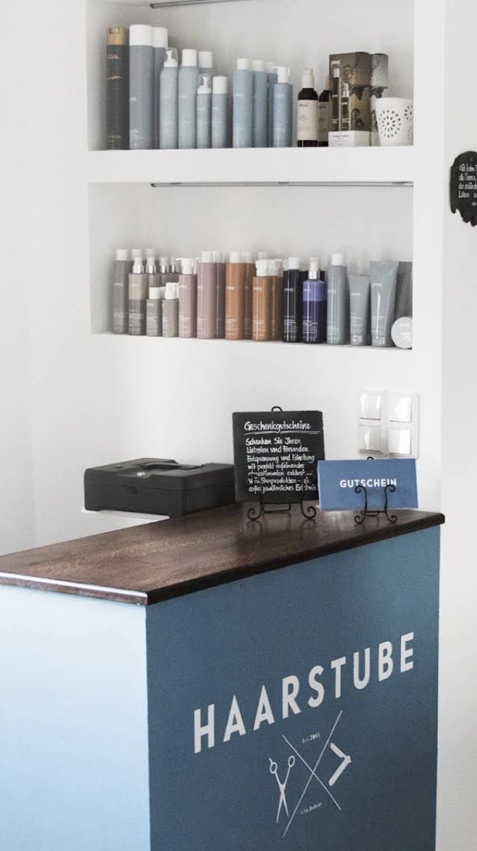 Die Theke der Haarstube